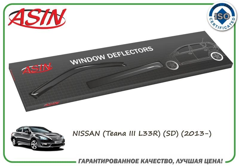 Дефлекторы окон к-т 4шт. NISSAN (Teana III L33R) (SD) (2013-)